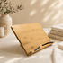 Shtender – Adjustable Folding Bamboo Book Stand with Page Holders | Wooden Jewish Book Rest