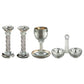 Crystal Shabbat Set with Kiddush Cup, Candlesticks & Salt Cellars