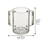 Netilat Yadayim Washing Cup – Clear Acrylic Netilah Cup with Silver Handles & Hebrew Design