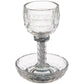 Crystal Kiddush Cup “Blessing” with Saucer - Orot Judaica
