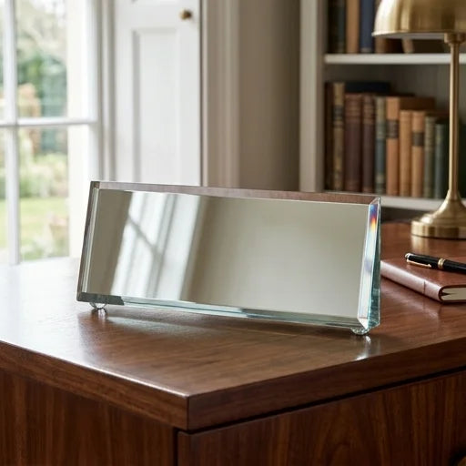 Candlestick Tray – Crystal Mirror Tray for Shabbat Candlesticks