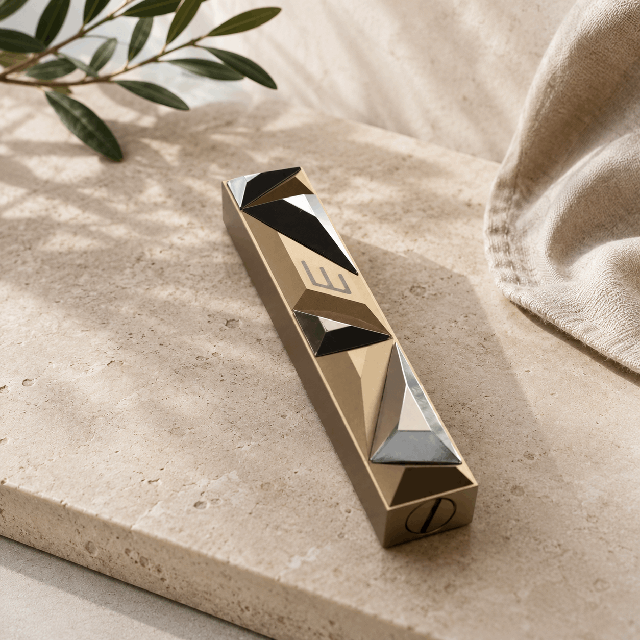 Mezuzah Case – Rose Gold Crystal Aluminum Mezuzah | Fits 4.7" Klaf