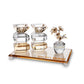 Candlesticks – Crystal Shabbat & Yom Tov Candlesticks with Tray | Blossom Design