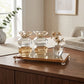 Candlesticks – Crystal Shabbat & Yom Tov Candlesticks with Tray | Blossom Design