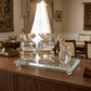 Candlesticks – Crystal Shabbat & Yom Tov Candlesticks with Tray | Blossom Design