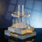 Acrylic Wine Distributor Set with 8 Cups - Gold Edition