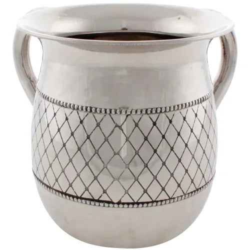 Netilat Yadayim Washing Cup - Dotted Stainless Steel - Orot Judaica