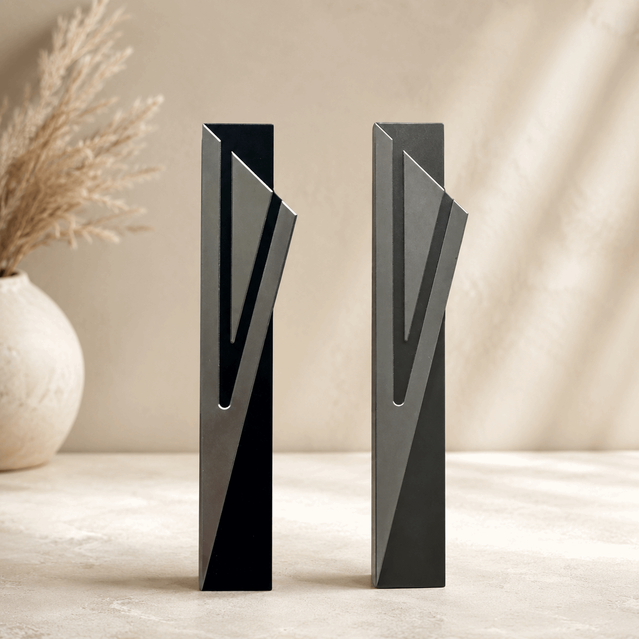 Mezuzah Case – Modern Geometric Aluminum Mezuzah | Fits 4.7" Klaf