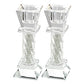 Crystal Shabbat Candlesticks - Stone Collection