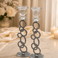 Candlesticks - Crystal Shabbat & Yom Tov Candlesticks | Crystal Circle Design