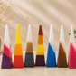 Havdalah Candle - Modern Pyramid Design Multicolor