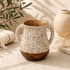 Netilat Yadayim Washing Cup - Compact Mango Wood Gold Speckled