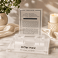 Candlesticks – Acrylic Shabbat & Yom Tov Candle Lighting Set with Hebrew & English Prayer | Complete Shabbat Set