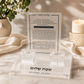 Candlesticks – Acrylic Shabbat & Yom Tov Candle Lighting Set with Hebrew & English Prayer | Complete Shabbat Set
