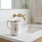 Netilat Yadayim Washing Cup - Polymer Hamsa Design Light Stone Finish