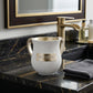 Netilat Yadayim Washing Cup - Polymer Light Stone Finish with Gold Accents