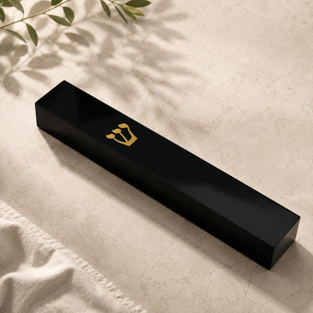 Mezuzah Case – Modern Acrylic Mezuzah | Black or White | Fits 4.35" Klaf