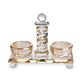 Salt Cellar – Royal Crystal & Gold Salt Set for Shabbat & Yom Tov