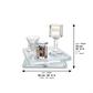 Havdalah Set – Luxury Crystal Havdalah Set with Rotating Tray, Kiddush Cup, Candle Holder & Besamim Box
