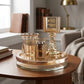 Havdalah Set – Luxury Crystal Havdalah Set with Rotating Tray & Gold Accents