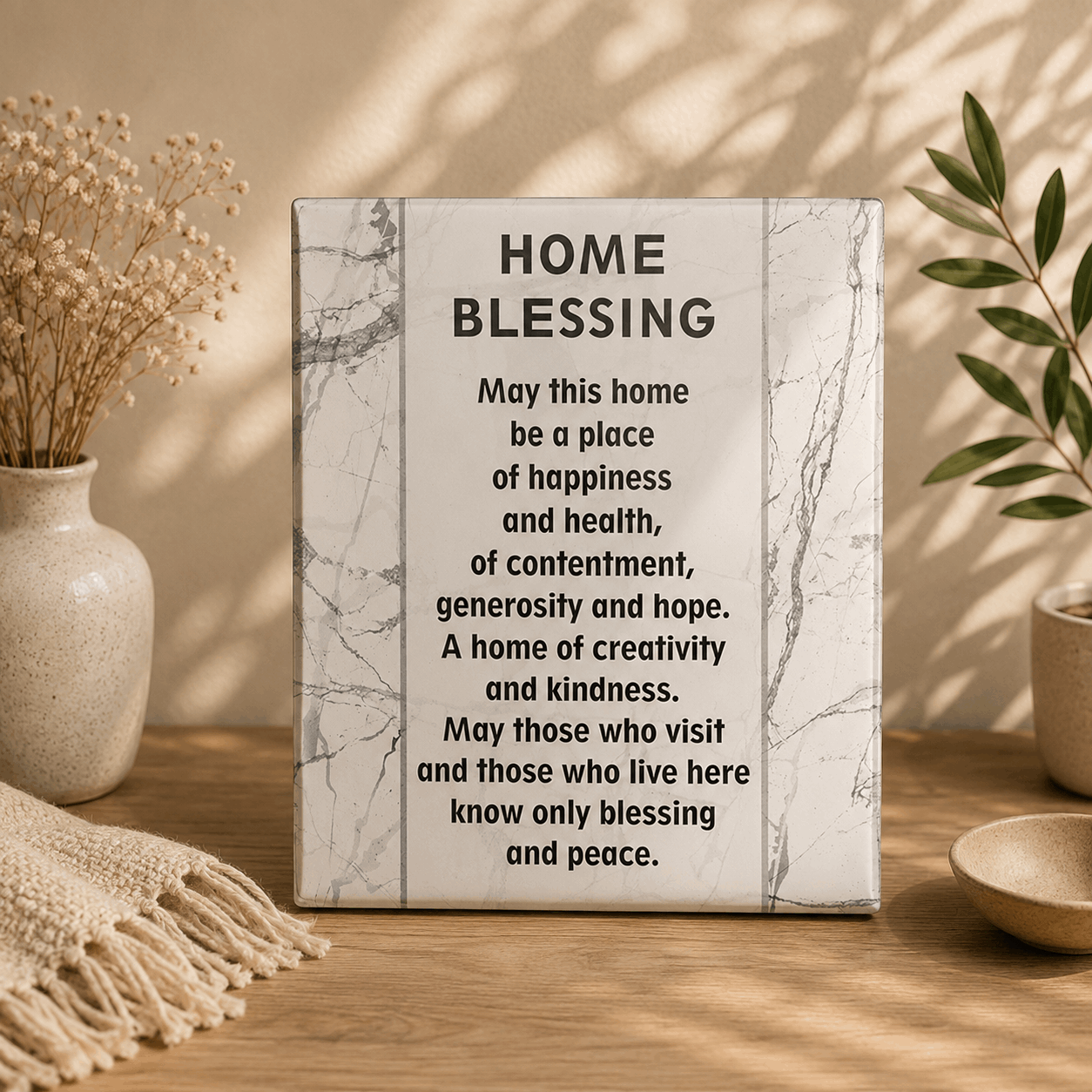 English Birkat HaBayit Wall Art – Unbreakable Glass Luxury Design