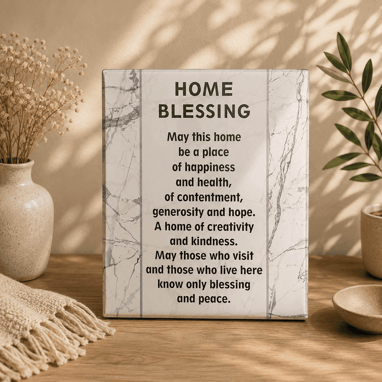 English Birkat HaBayit Wall Art – Unbreakable Glass Luxury Design