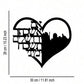 Im Eshkachech Yerushalayim Heart Metal Wall Hanging – Black Hebrew Metal Wall Décor for Jewish Home