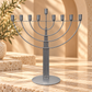 Hanukkiah – Oryan Silver Finish Hanukkah Menorah | Modern Wire Design with Curved Branches