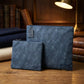 Tallit and Tefillin Bag – Luxury Blue Faux Leather Set | Elegant Textured Design