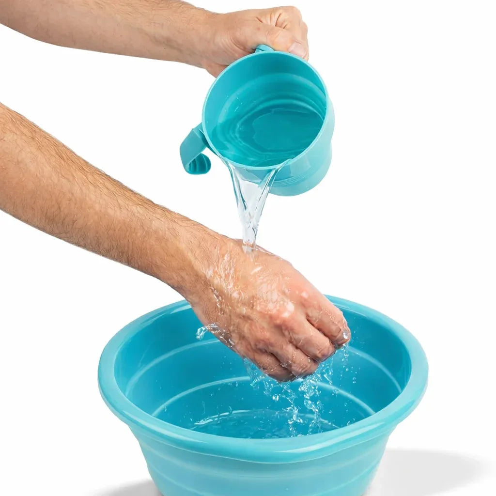 Compact Collapsible Netilat Yadayim Set - Washing Cup + Bowl - Orot Judaica
