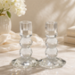 Candlesticks - Crystal Shabbat & Yom Tov Candlesticks | Faceted Sphere Design