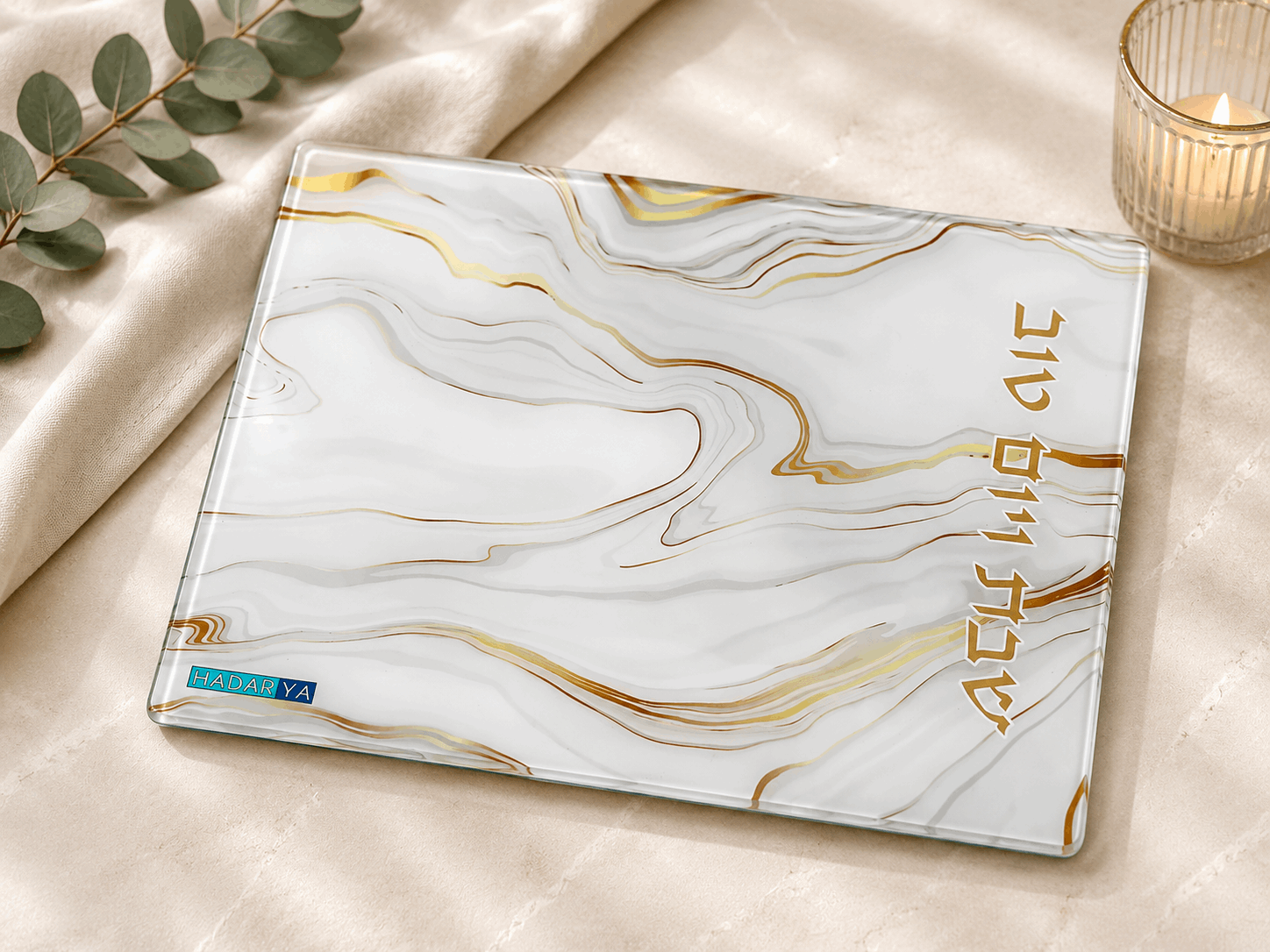 Challah Board – Tempered Glass Board | Luxury Marble Design