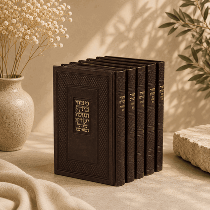 Machzor Set - Elegant Faux Leather Edition
