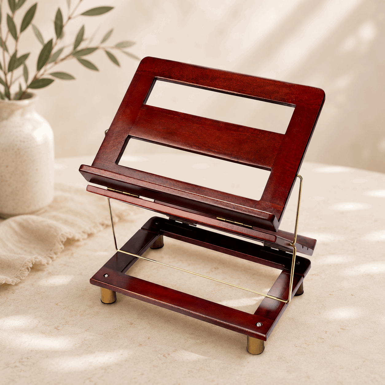 Shtender – Adjustable Wooden Torah Lectern with 3 Reading Angles | Premium Jewish Book Stand
