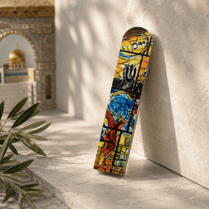 Mezuzah Case – Chagall Inspired Wooden Mezuzah | Fits 4.9" Klaf