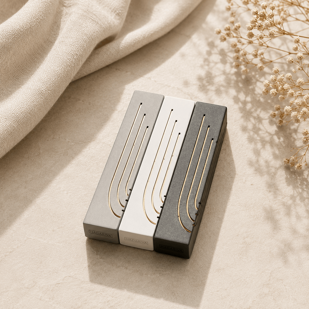 Mezuzah Case – Luxury Concrete Mezuzah with Gold Engraving | Fits 4.9" Klaf