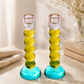 Candlesticks – Modern Glass Shabbat & Yom Tov Candlesticks | Pastel Blue, Yellow & Pink Bubble Design