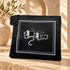 Tefillin Bag – Black Faux Leather with Silver Tefillin Embroidery | Elegant Zippered Design