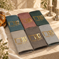 Challah Cover – Linen Shabbat & Yom Tov Challah Cover | Gold & Silver Hebrew Design