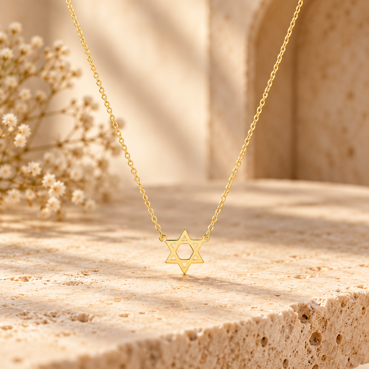 Star of David Necklace – Delicate Stainless Steel Magen David Pendant | Minimalist Jewish Jewelry in Gold or Silver