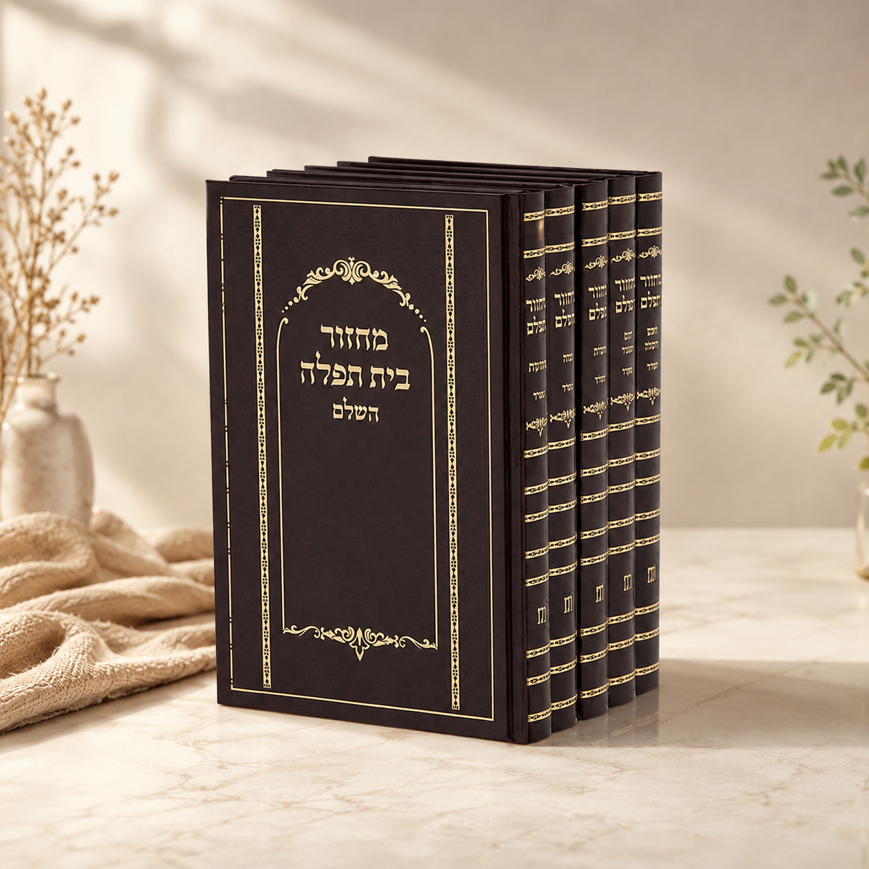 Machzor Set – XL Skai Hebrew Machzorim | Miller Beit Tefillah | Name Embossing