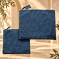 Tallit and Tefillin Bag – Luxury Blue Faux Leather Set | Elegant Textured Design