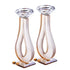 Compact Crystal Shabbat Candlesticks - Pair - Orot Judaica