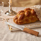 Challah Knife - Acacia Wood with “Shabbat & Yom Tov” Engraving