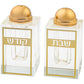 Salt Set - Crystal “Shabbat Kodesh” Gold