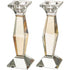 Crystal Shabbat Candlesticks - Pair - Orot Judaica