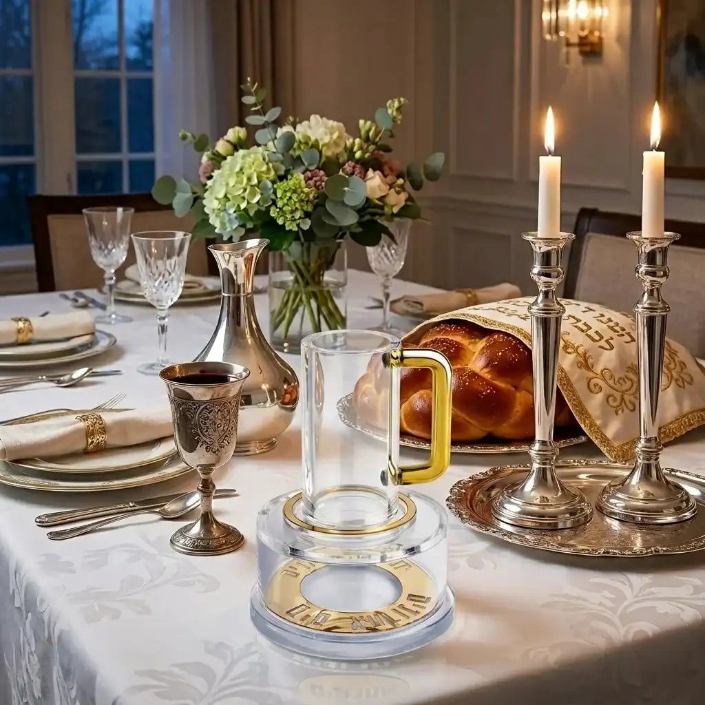 Mayim Achronim Set - Luxury Acrylic Clear & Gold