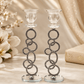 Candlesticks - Crystal Shabbat & Yom Tov Candlesticks | Crystal Circle Design