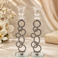 Candlesticks - Crystal Shabbat & Yom Tov Candlesticks | Crystal Circle Design