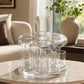 Acrylic Wine Distributor Set with 8 Cups - Silver Edition